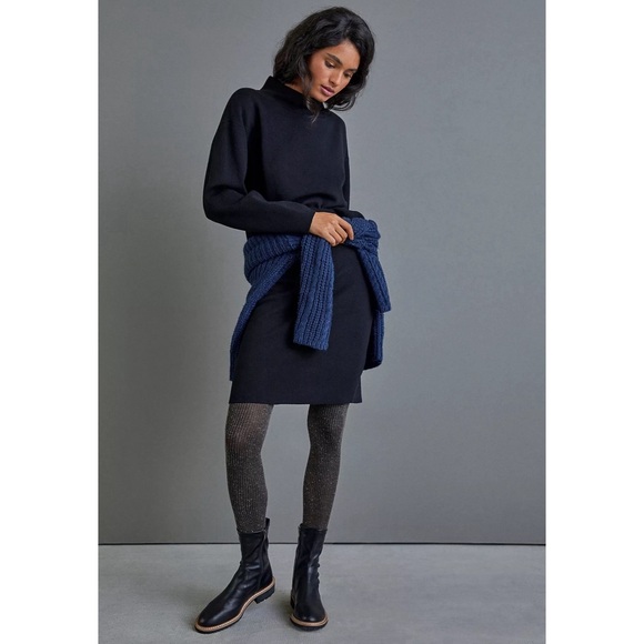 Anthropologie Maeve Anja Sweater Midi Skirt Black NWT SZ XL - Picture 2 of 12